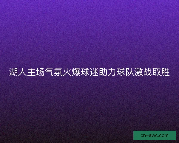 湖人主场气氛火爆球迷助力球队激战取胜