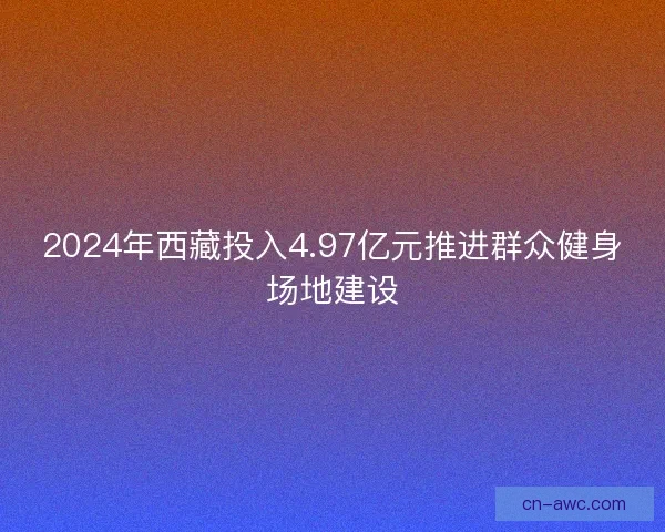 2024年西藏投入4.97亿元推进群众健身场地建设
